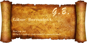 Gábor Bernadett névjegykártya